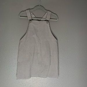 Black and white overall dress (stretchy)